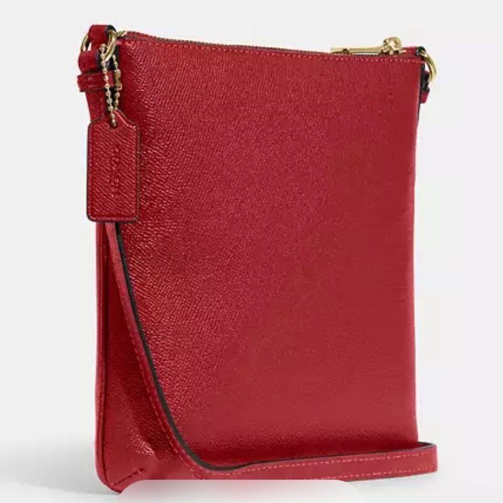 NWT Coach Red Crossbody Bag with Gold Accents - Picture 2 of 8